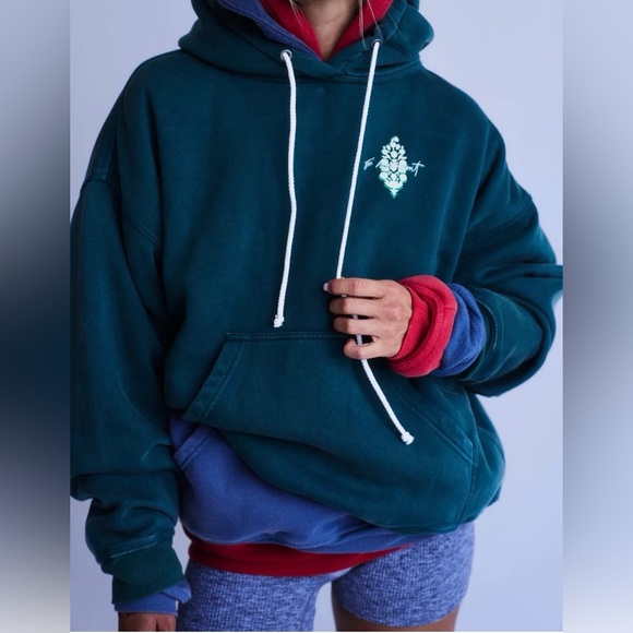 Free People Tops - Free People FP Movement Final Call Hoodie Evergreen Combo Small NWT